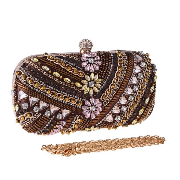 

crystal evening clutch bags for wedding party flower rhinestone clutch purses and handbags crossbody bags for women zd2108