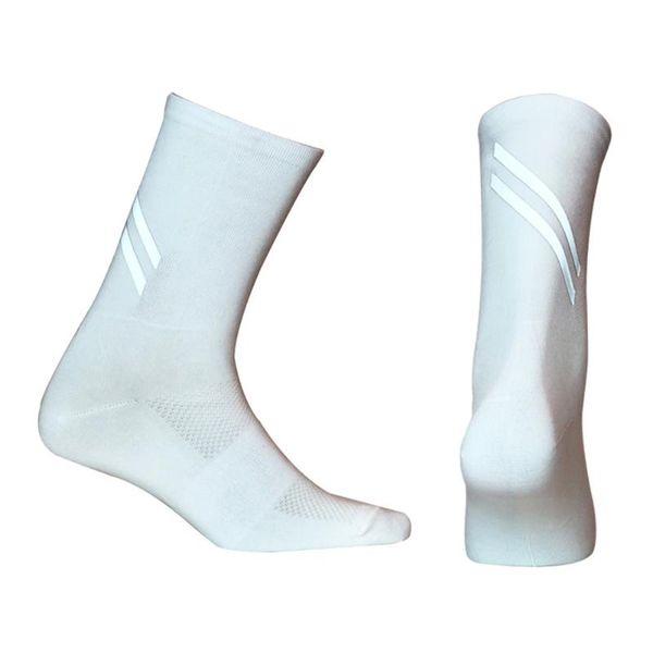 

sports socks sport hiking running high reflective cycling night safety men women professional bicycle bike, Black