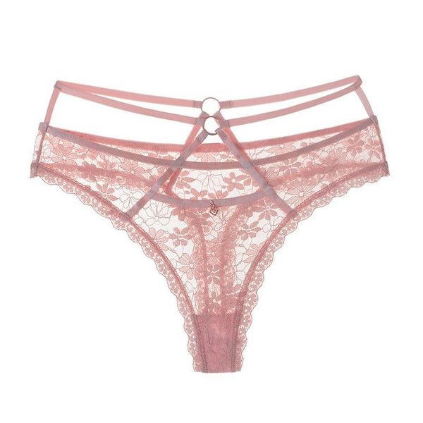 

women's panties panites cross bandage hollow lace see-through underwear seductive thong low waist g string lingerie, Black;pink
