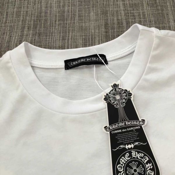 

crosin cross 21ss pattern crosin multi new cotton color round neck loose casual short sleeve t-shirt, White;black