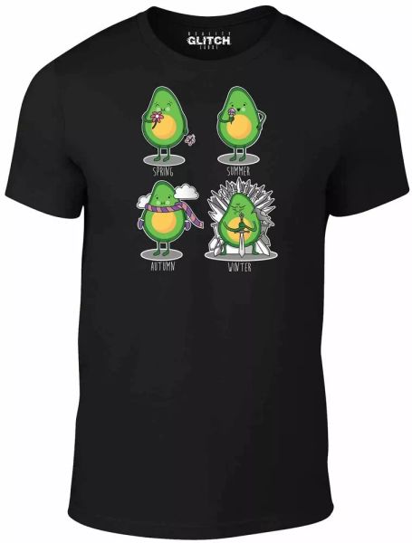 

avocado men's t-shirt - snow winter hbo tv film, White;black
