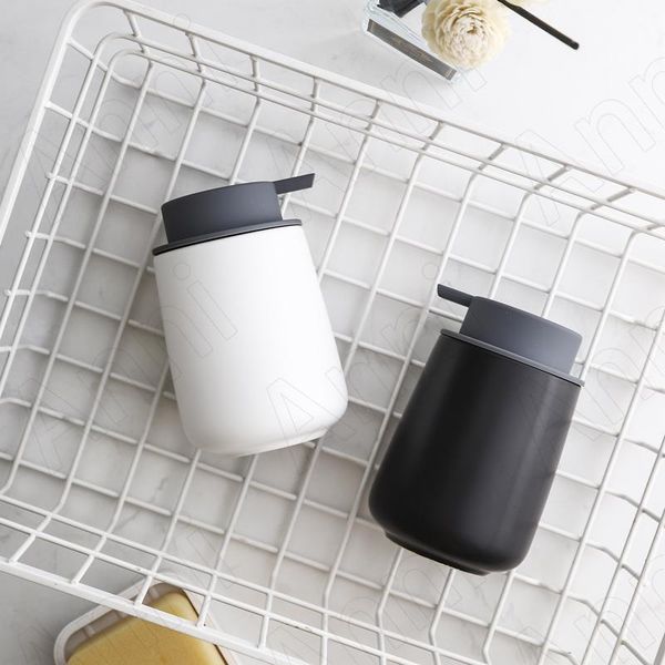 

liquid soap dispenser creative ceramic emtey bottler shampoo nordic modern household toilet press type bathroom decoration accessories