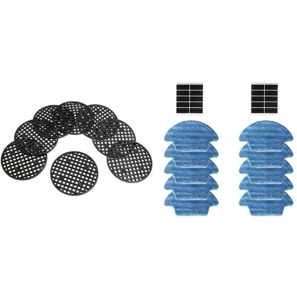 

vacuum cleaners for ilife v55 pro sweeping robot cleaner parts mop wipes with 100 flower pot hole mesh pads,drainage