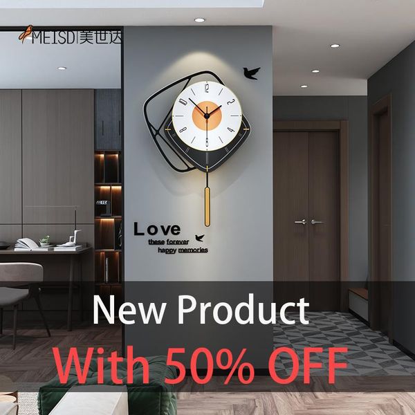 

wall clocks meisd brand modern design clock creative square watch decor pendulum horloge home decoration