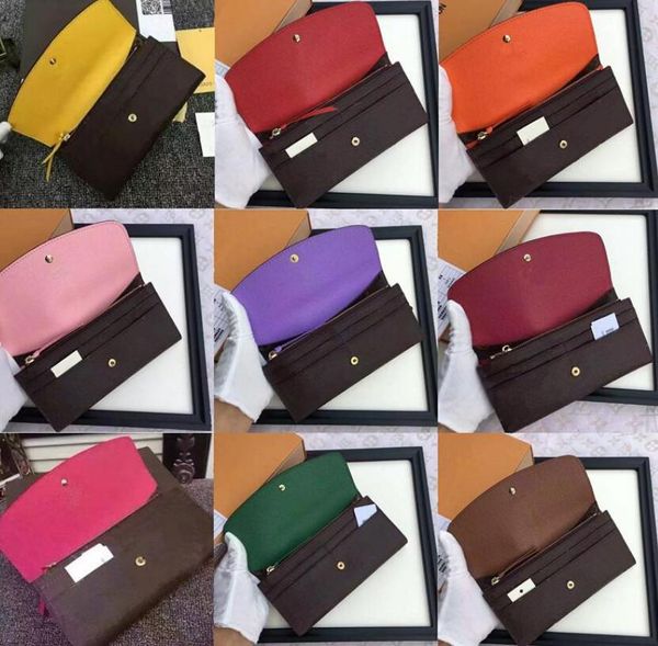 

shpping wholesale red bottoms lady long wallet multicolor designer coin purse card holder original box women classic zipper pocket, Red;black