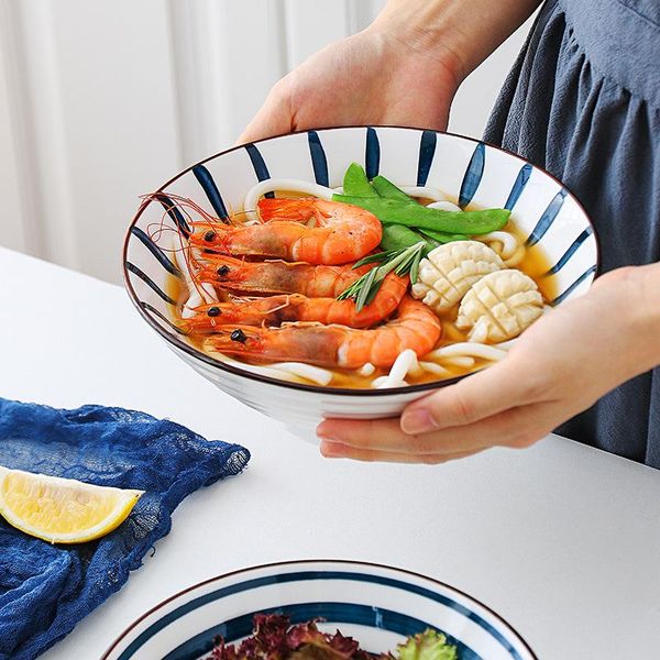 

inch retro style chinese-style rice bowl japanese small dish ramen noodle kitchen utensils porcelain bowls