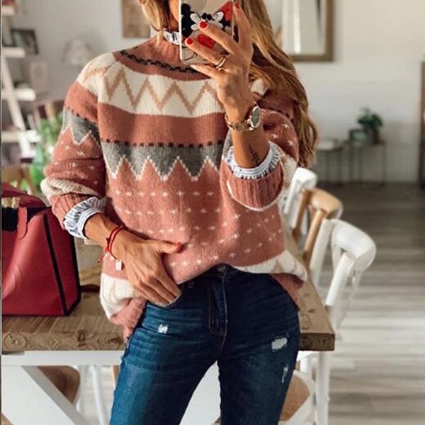 

women's sweaters casual autumn winter soft striped sweater women color-block high elastic solid female thick warm knitted pullover, White;black