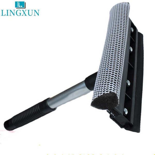 

car sponge lingxun wash double side window brush t-type glass wiper extended handle detachable scraper cleaner la099