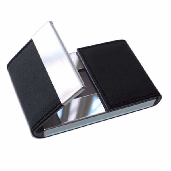 

card holders ocardain quality stainless steel holder men slim anti protect travel id cardholder women wallet metal case porte 919, Brown;gray