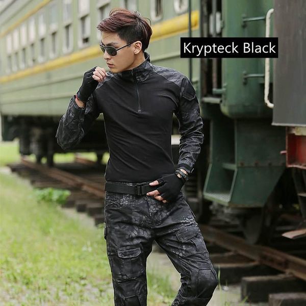 

outdoor tactical combat camouflage shirts cargo pants paintball clothing military shooting uniform hunting clothes gear sets, Camo