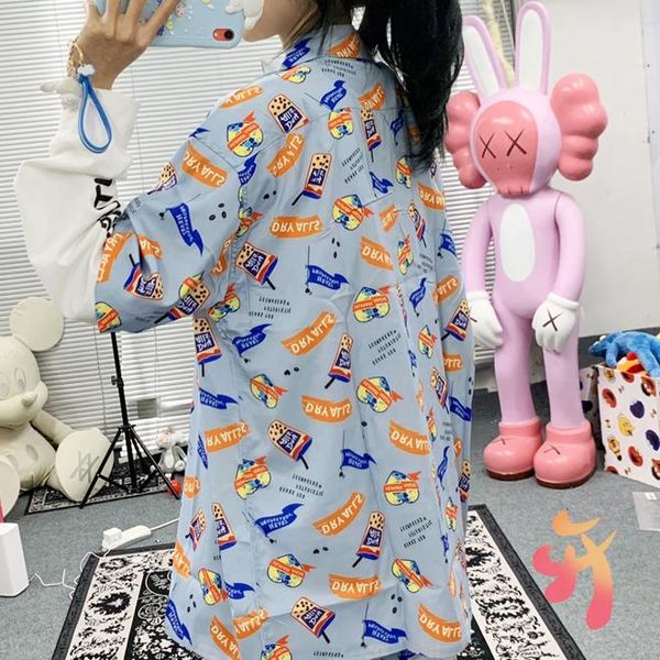 

men's tracksuits human made shirts summer milk tea love logo short sleeve shirt set oversize women's beach casual shorts, Gray