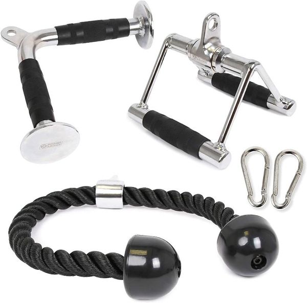 

accessories triceps pull down attachment, cable machine for home gym, lat attachment weight