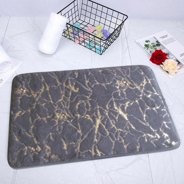 

bath mats bathroom mat non-slip carpets bronzing marble pattern basin bathtub side floor rug shower room doormat pad 40*60cm
