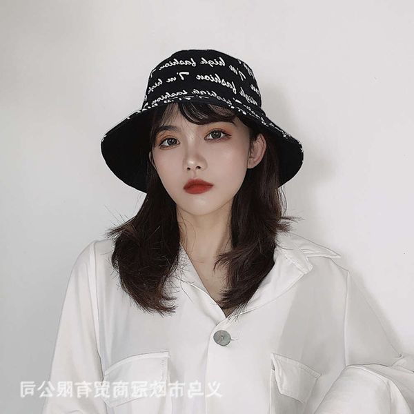 

sun hat harajuku letter double-sided fisherman's female summer korean mask sunscreen outdoor trend basin hat male, Blue;gray