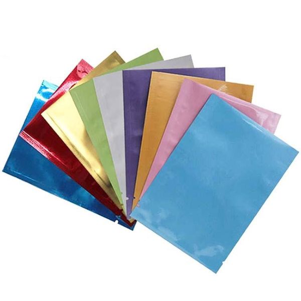 6 * 9 cm foglio di alluminio colorato sacchetto aperto sottovuoto calore guarire pacchetto sacchetto valvola sacchetto di immagazzinaggio sacchetto sacchetto di mylar