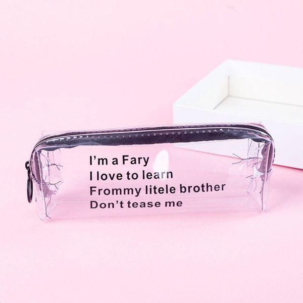 

pencil bags starry sky heart case cute transparent box school stationery n1hd