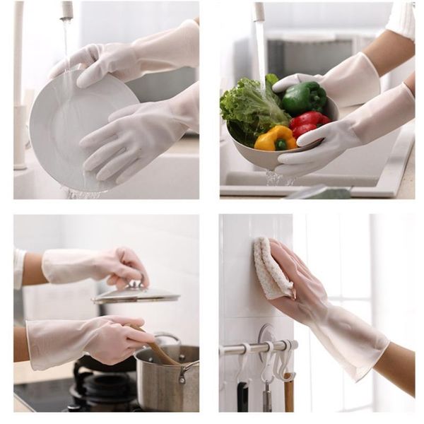 

disposable gloves 1pair silicone cleaning dishwashing scrubber dish washing tools