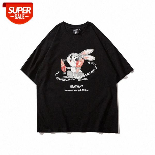 

men's t-shirts summer fashion tees available in three colors round neck shirt men's short-sleeved couple loose print t-shirt, White;black