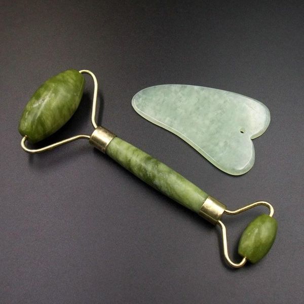 

natural face massager guasha jade roller cleanser skin care scraper facial tools massage microniddle bath accessory set