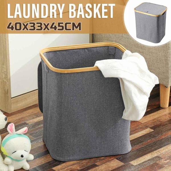 

clothing laundry basket bag with lid folding large dirty clothes hamper children toy storage bucket organizer & organization