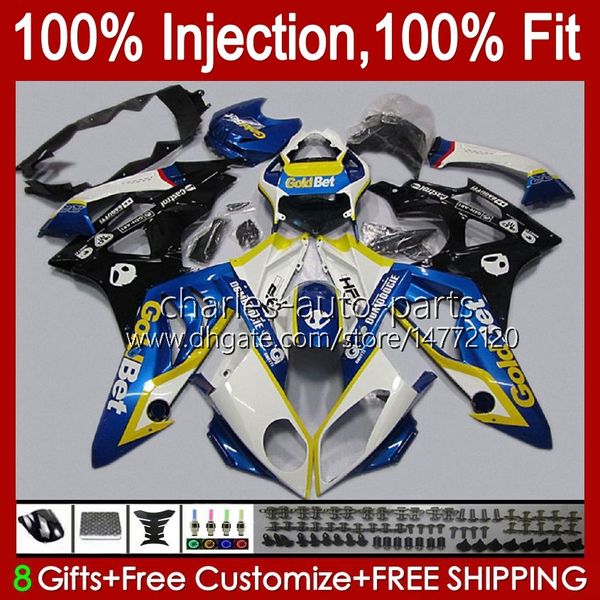 Carenature per stampi ad iniezione per BMW S-1000RR S 1000RR 1000 RR S1000-RR 09-14 19No.19 Blu bianco S1000RR 09 10 11 12 13 14 S1000 RR 2009 2010 2011 2012 2013 2014 Kit corpi OEM