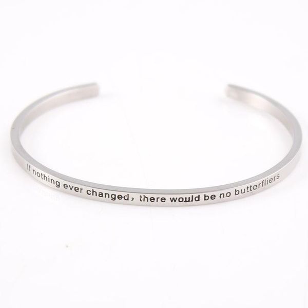 

bangle inspirational bracelets for women mom personalized gift her engraved mantra cuff crown birthday jewelry, Black