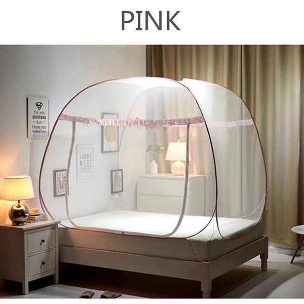 

mosquito net folding yurt fine mesh tent canopy netting for double bed bunk pink girls room decor ciel de lit