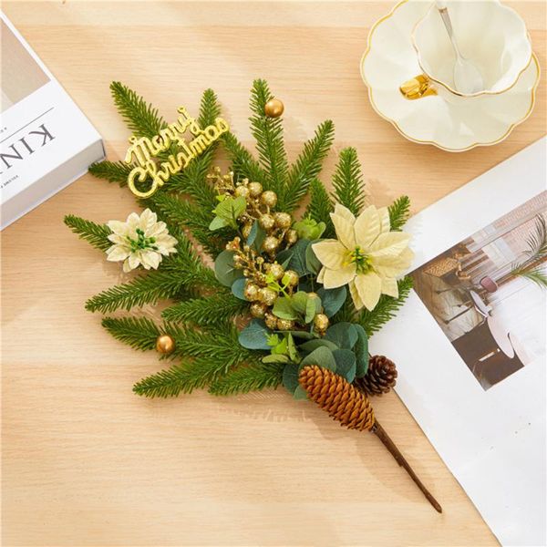 

decorative flowers & wreaths artificial flower simulation pine cones r fake snow bouquets festive window scene decoration wreath xmas tree o