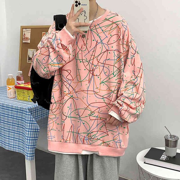 

men's hoodies & sweatshirts sweatpants for black man loose hip hop punk pullover streetwear casual fashion clothes oversize korean 2xl