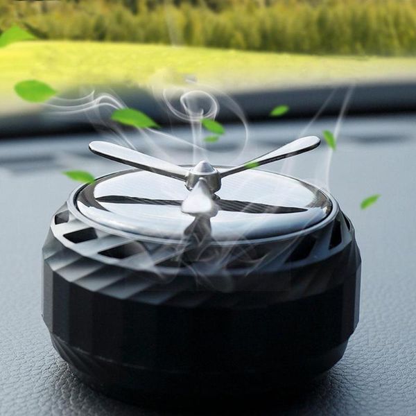 

car air freshener 2in1 solar energy rotating temporary design decorations diffuser creative sa3e4