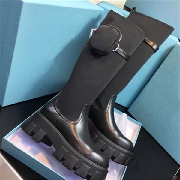 

long black women boots shoes winter zapatos mujer autumn casual outdoor sandals