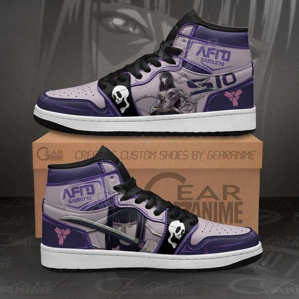 

customization afro samurai sio sneakers custom anime shoes