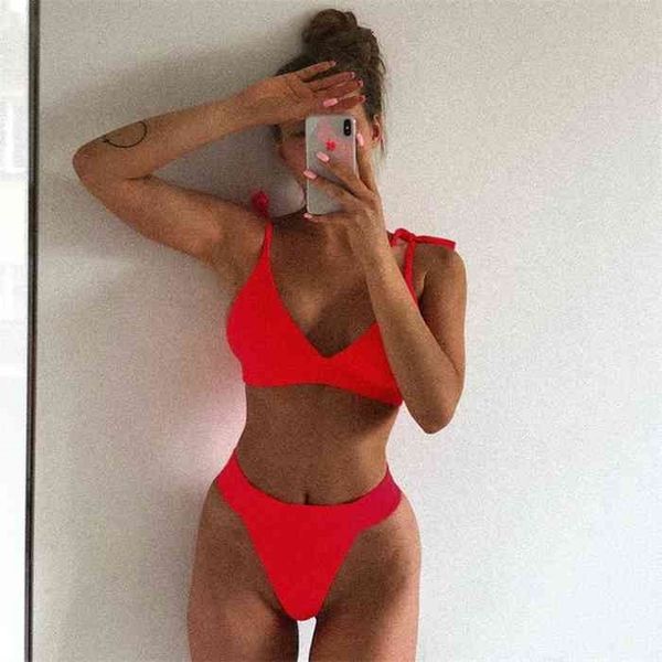 

high waist bikini women swimsuit push up swimwear solid halter bikini set brazilian bathing suit swimming wear female, White;black