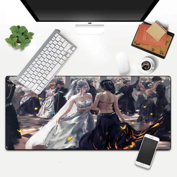

mouse pads & wrist rests pad gaming desk writing mats ghost sword princess large computer gamer keyboard lapmat mousepad for pc