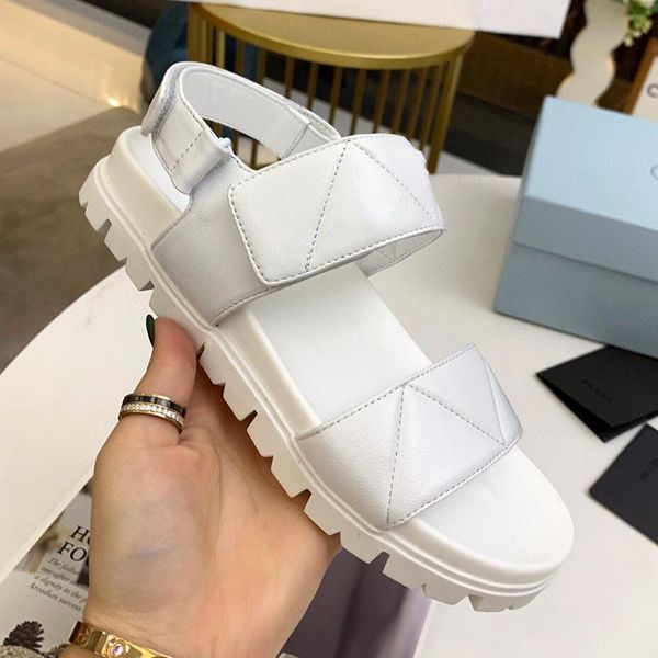 

sandals 2021 summer fashion flat sandles women's real leather sewing magic tape design one strap sandalias comfortable casual shoes, Black