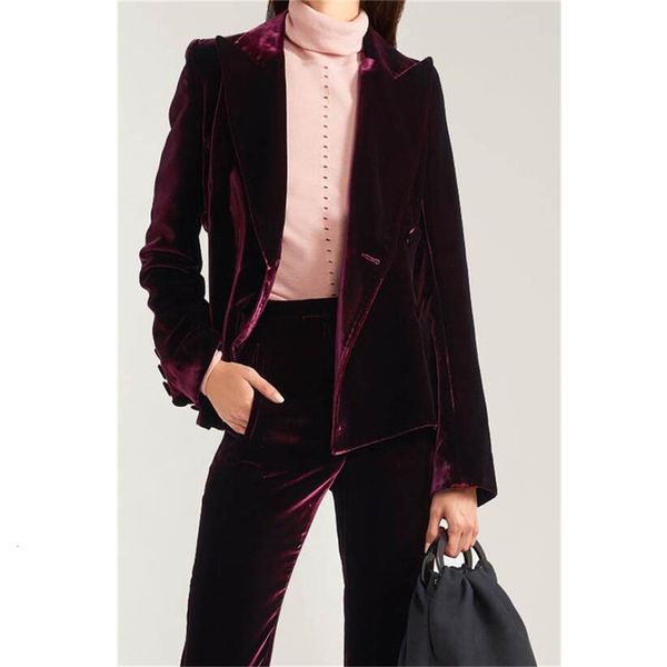 

women's suits & blazers burgundy veet jacket ladies'suits with fine fitting women's trousers leather turtleneck suit sewn lad, White;black