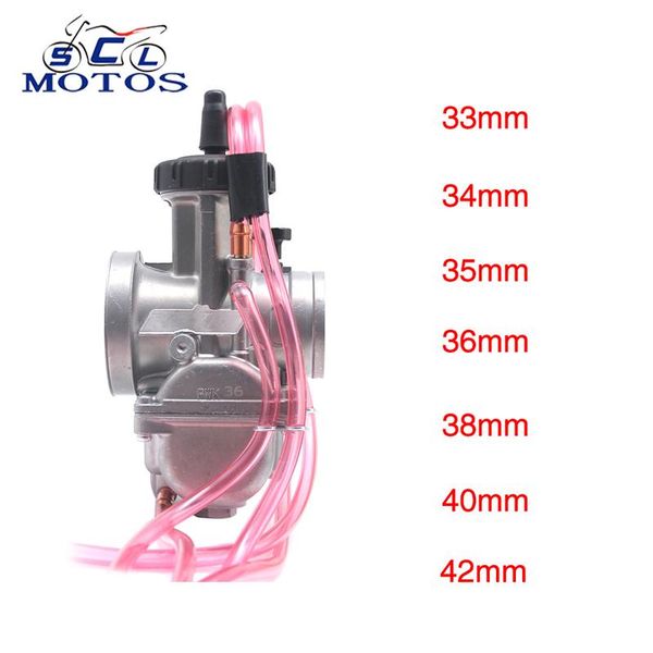 

sclmotos -33,34, 35,36,38,40,42mm keihin pwk motorcycle carburetor air striker for 4t engine scooter atv dirt bike cafe racer fuel system