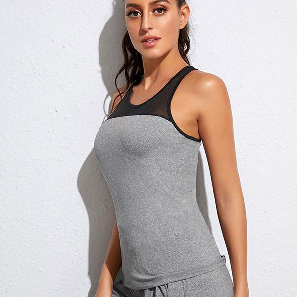 

yoga outfit 2021 women sportswear vest fitness breathable workout tank sport t shirt running