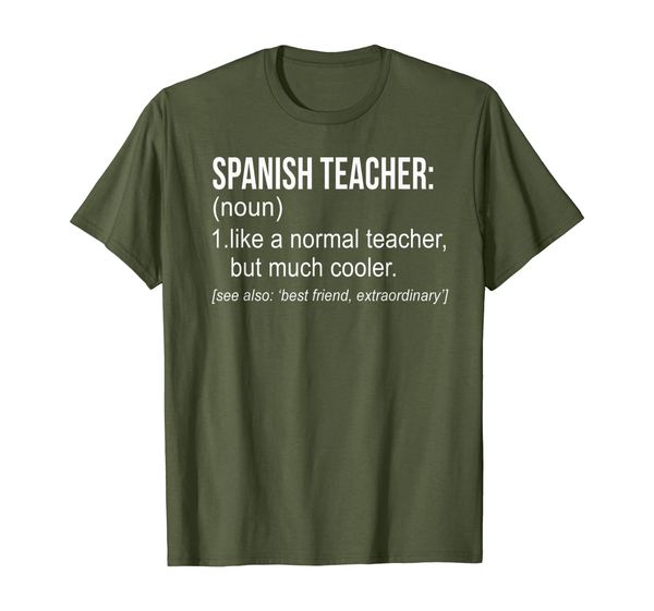 

spanish teacher definition t-shirt, White;black