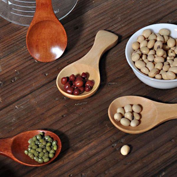 

spoons 4 pcs mini powder small portable wooden children ice cream lightweight sugar cooking tools kitc