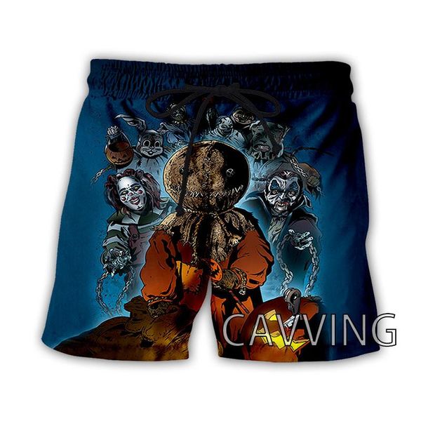 

men's shorts cavving 3d printed sam trick 'r treat summer beach streetwear quick dry casual sweat for women/men k02, White;black