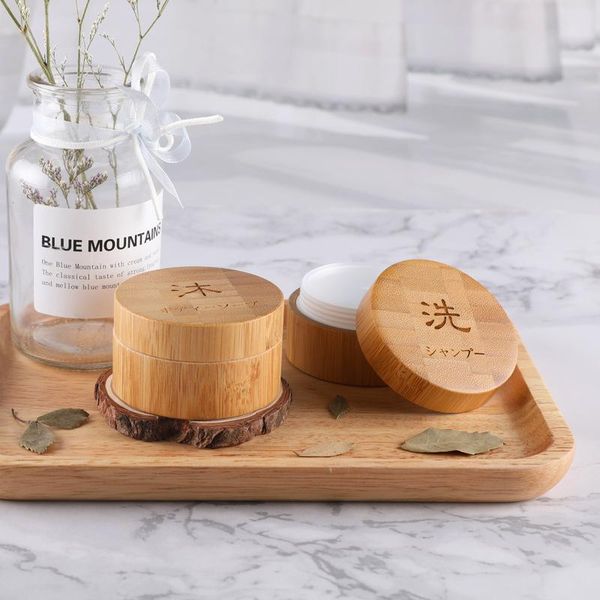 

storage bottles & jars 100pcs 5g15g 30g 50g 100g recycled frosted glass with engraved bamboo lids,bamboo cosmetic jar for face cream packing