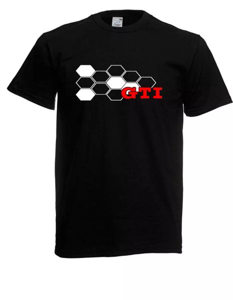 

mens t-shirt gti honeycomb grill size up to 5xl, White;black