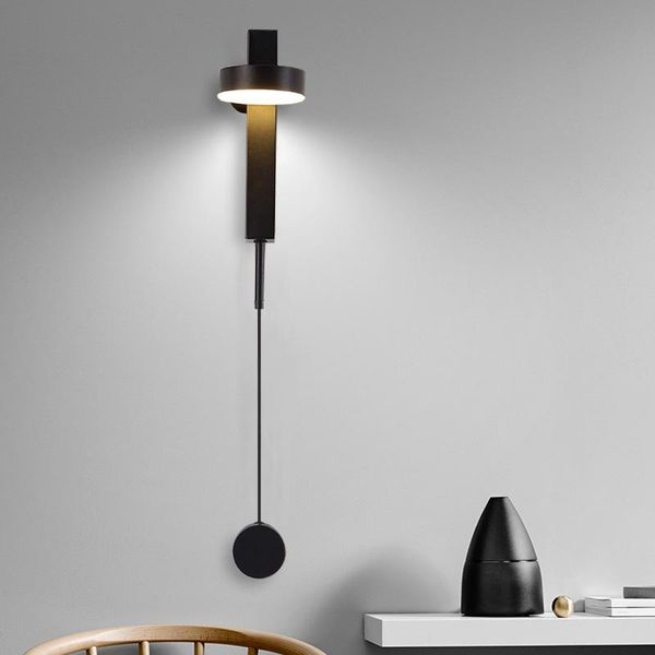 

wall lamp nordic black long adjustable light simple creative living room corridor bedroom reading bedside
