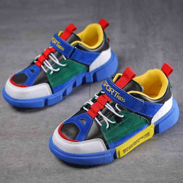 

spring new girls sneaker kids fashion breathable pink leisure sports running for boys brand children shoes 520 nji6, Black