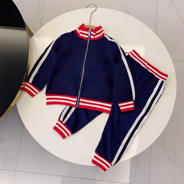 

clothing kids sets boys girls tracksuits suit letters print 2pcs designer jacket pant suits chidlren casual sport clothes 90-130 2 styles te, White