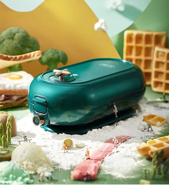 

household electric sandwich maker non-stick multifunctional waffle bread baking machine makers