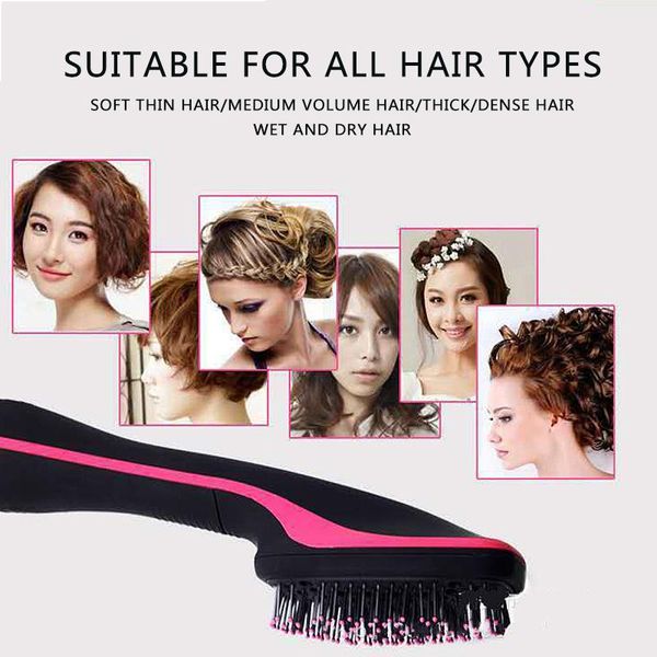 

hair curlers for women comb curler multifunctional dryer wet or dry negative ion head massage styling curly electric brushes