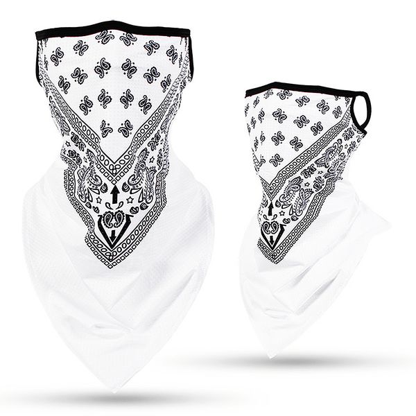 

flower cashew ear scarf ice silk triangle scarf paisley breathable magic