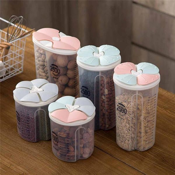

kitchen storage cereal dispenser box rotating dry rice container case flour grain bottle bottles & jars